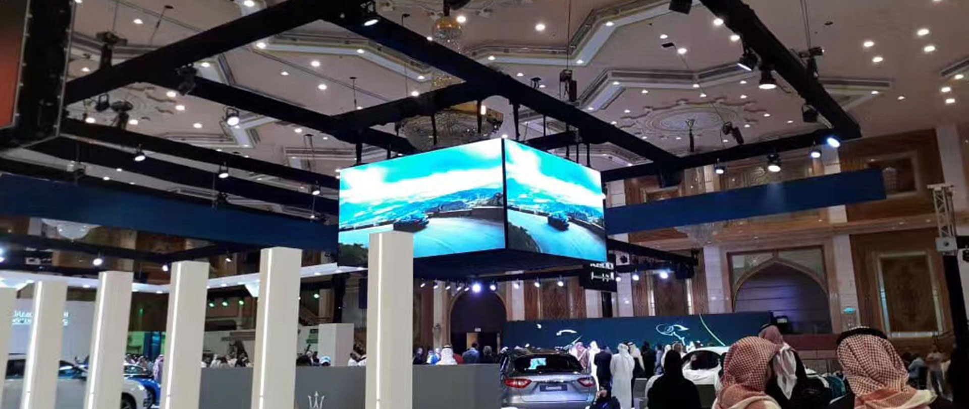 Jeddah Hilton Hotel Annually Auto Show Rave series P3.91 Rental LED Video Wall